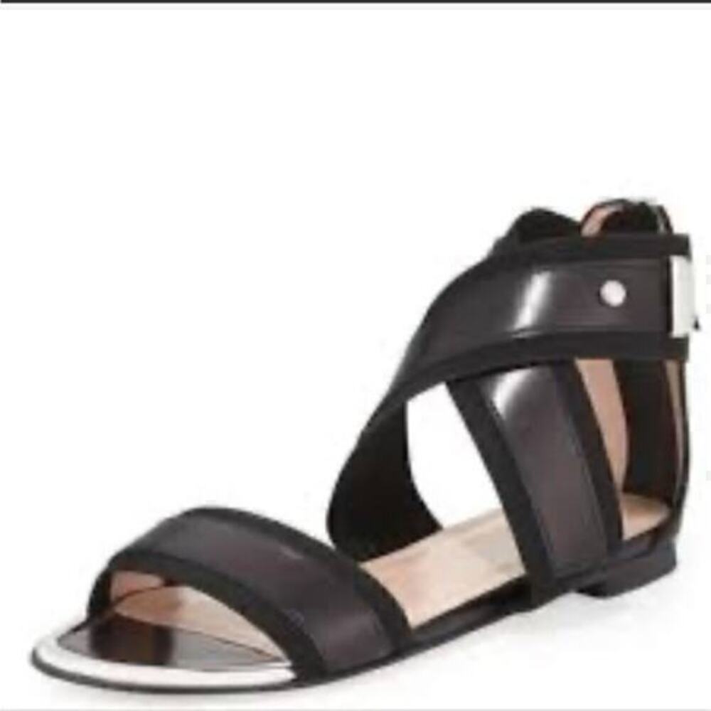 ▶️ Stuart Weitzman ◀️ Black Silver Expo Jet with Mirror. Size 8